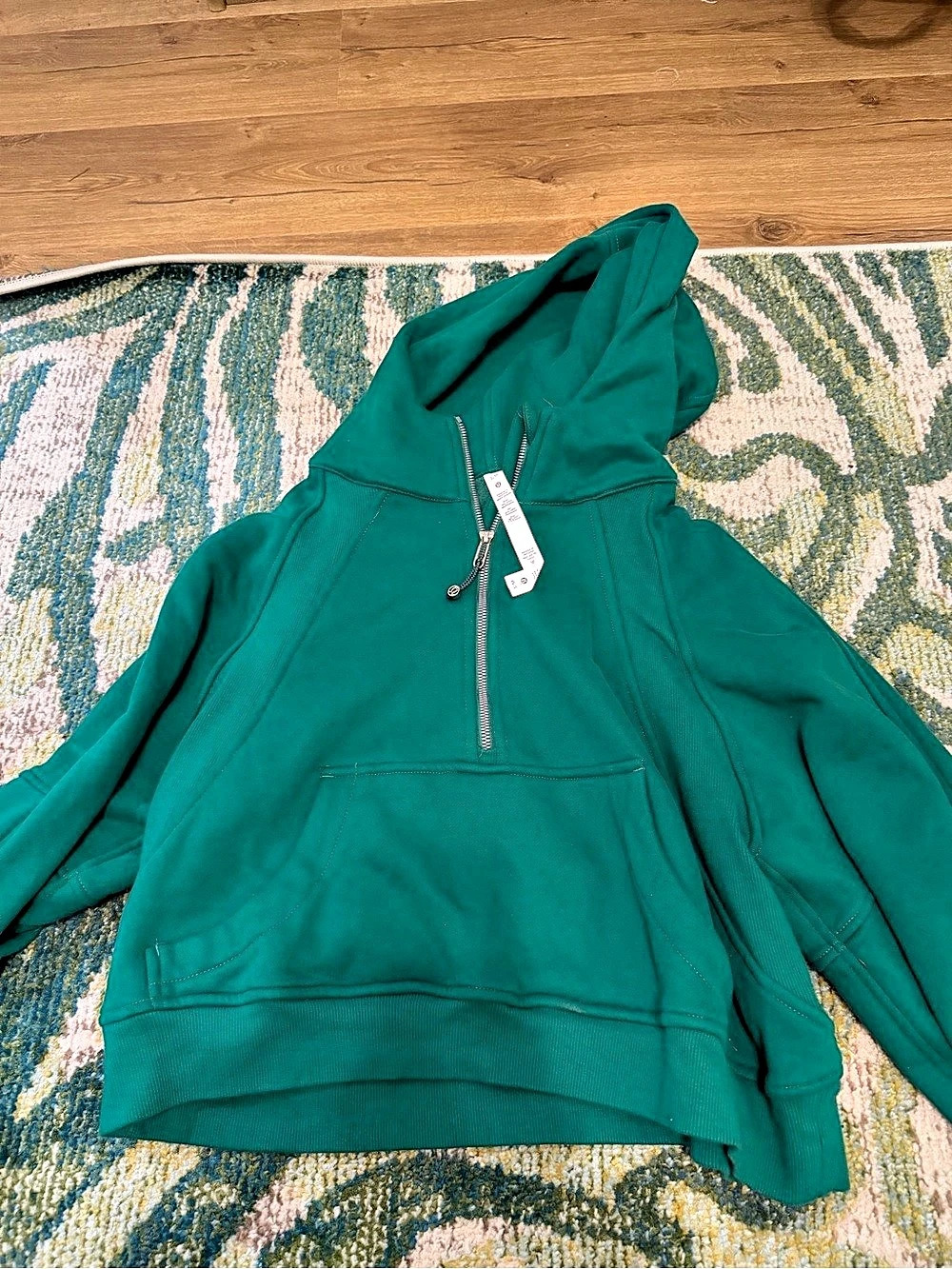 Lululemon Scuba Oversized Half-Zip Hoodie Green S/M